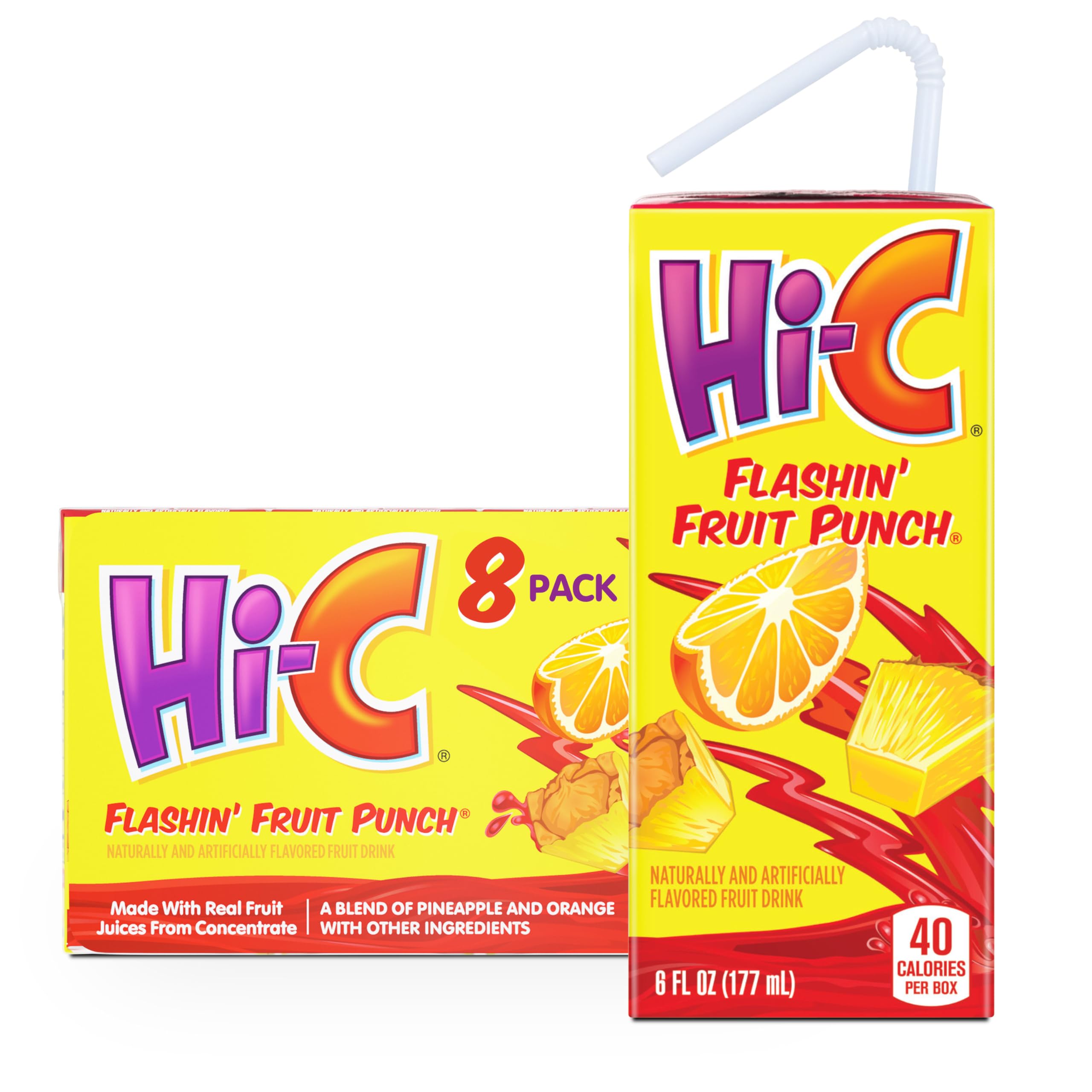 Amazon.com : HI-C Flashin' Fruit Punch 6oz 8pk : Grocery & Gourmet